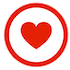Red heart circle logo of DramaLab.co.uk