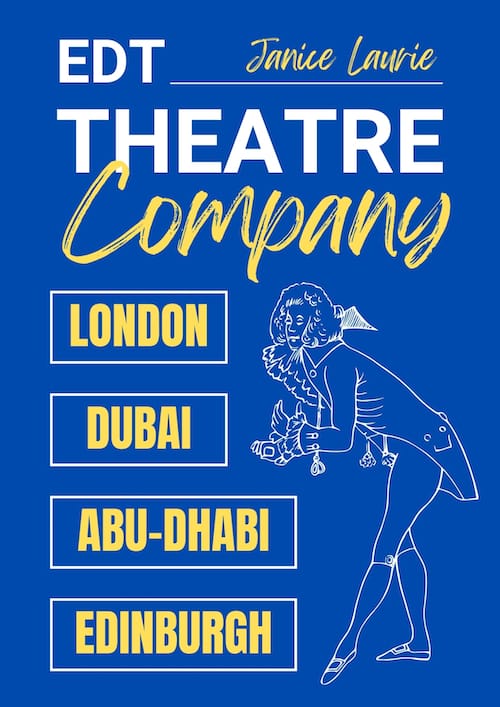 Poster for the EDT Theatre Company starring Janice Laurie of DramaLab.co.uk